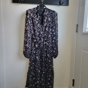 Floral Black Dress